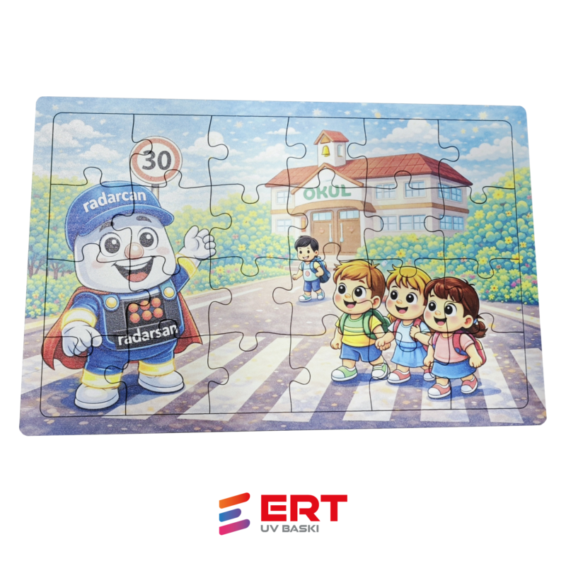 Tasarımınıza özel UV baskılı Ahşap veya Mukavva Puzzle