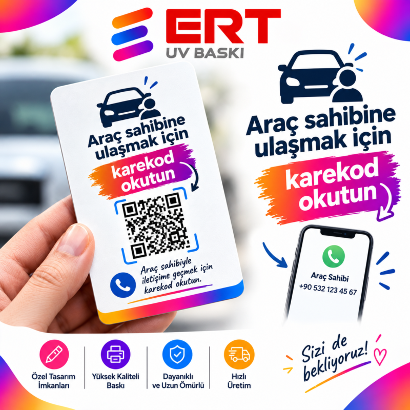 Araç Sahibine Ulaşım QR Kod Kartı